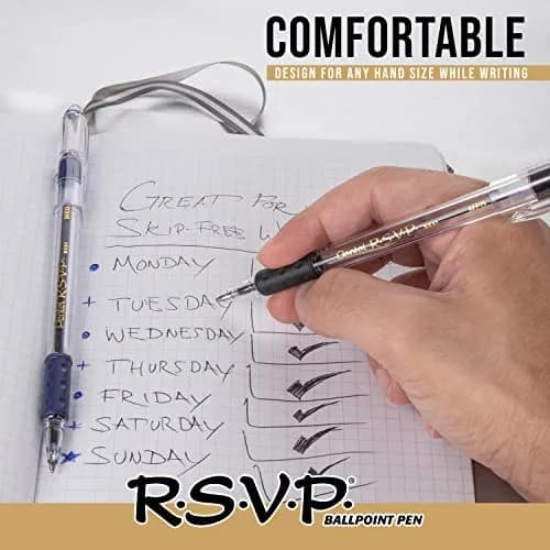 Pentel RSVP Ballpoint Pen, Fine Line, 0.7mm, Black Ink | Durable, Comfortable & Long-Lasting thumbnail 4