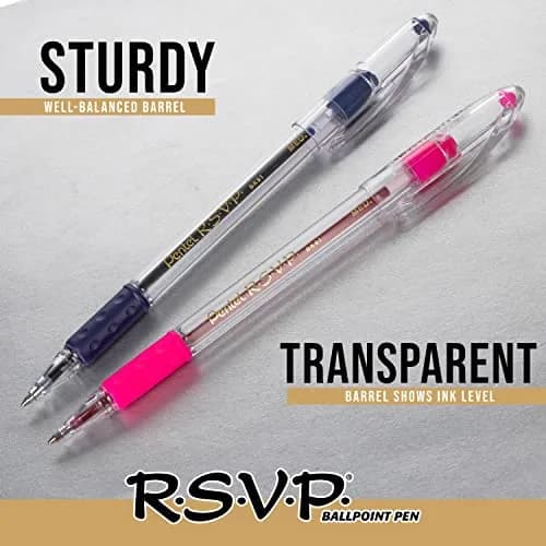 Pentel RSVP Ballpoint Pen, Fine Line, 0.7mm, Black Ink | Durable, Comfortable & Long-Lasting thumbnail 6