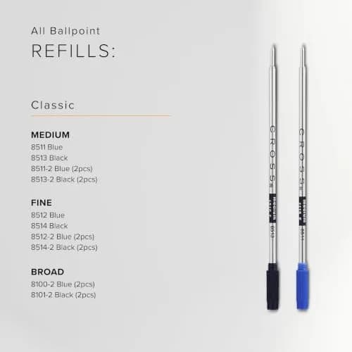 Cross Refill Blue Medium Point Pack of 2 | Quick-Dry, Consistent Ink for Everyday Writing thumbnail 7