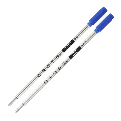 Cross Blue Ballpoint Pen Refill, Broad Point, 2-Pack Refill Set | Writes 1 Mile thumbnail 1