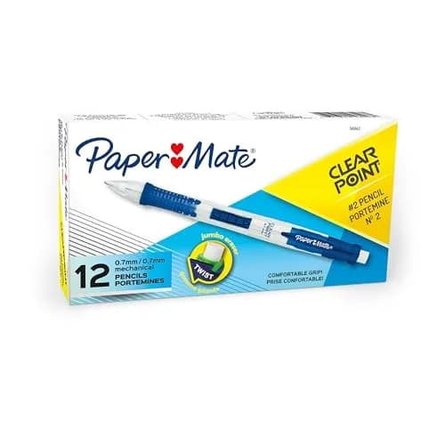 Paper Mate Clearpoint Mechanical Pencils 12 Pack | 0.7mm HB #2 Lead, Blue Barrels, Teacher & Student Supplies thumbnail 1