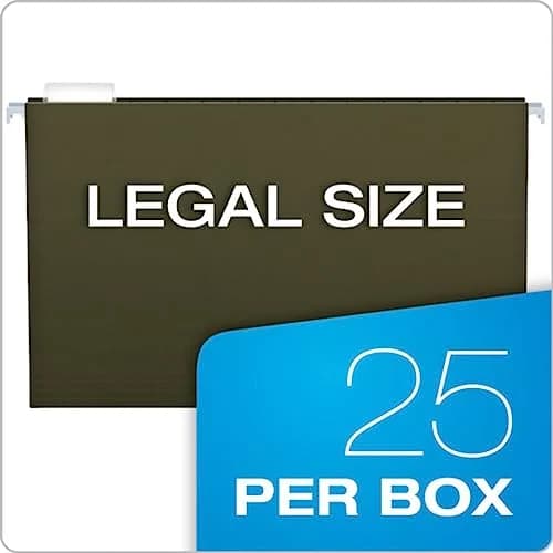 Pendaflex Extra Capacity Reinforced Hanging File Folders 2" Legal Size 400 Sheets | Holds Bulky Files Securely thumbnail 4