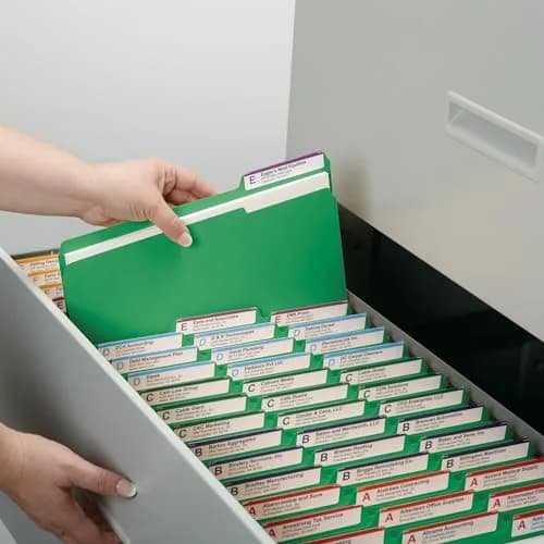 Smead Standard File Folders 100 Count Green 1/3-Cut Tabs Letter Size | Bulk Pack File Folders for Office & Students thumbnail 8