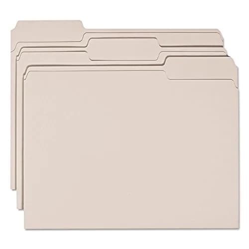 Smead Colored File Folders Gray 100 per Box (11.625 x 9.5 inches) | Organize Documents with 1/3-Cut Tabs thumbnail 4
