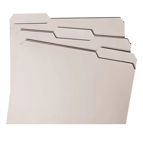 Smead Colored File Folders Gray 100 per Box (11.625 x 9.5 inches) | Organize Documents with 1/3-Cut Tabs thumbnail 5