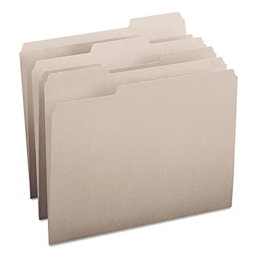 Smead Colored File Folders Gray 100 per Box (11.625 x 9.5 inches) | Organize Documents with 1/3-Cut Tabs thumbnail 7