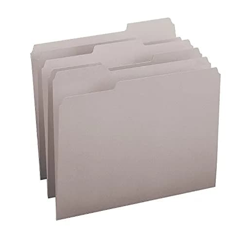 Smead Colored File Folders Gray 100 per Box (11.625 x 9.5 inches) | Organize Documents with 1/3-Cut Tabs thumbnail 9