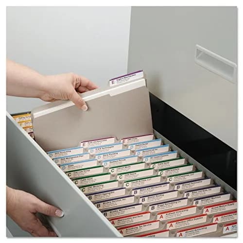 Smead Colored File Folders Gray 100 per Box (11.625 x 9.5 inches) | Organize Documents with 1/3-Cut Tabs thumbnail 2