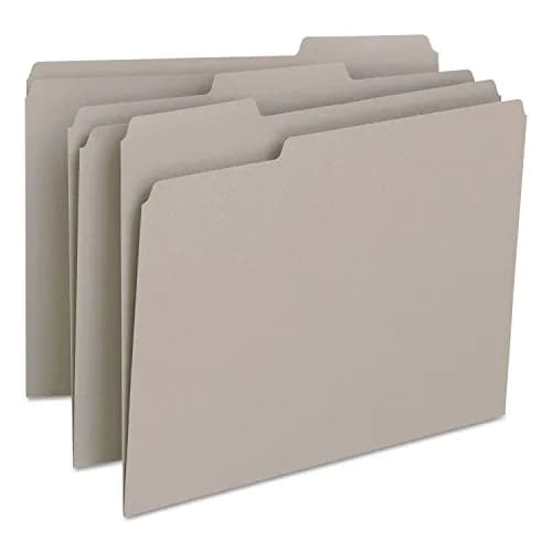 Smead Colored File Folders Gray 100 per Box (11.625 x 9.5 inches) | Organize Documents with 1/3-Cut Tabs thumbnail 3