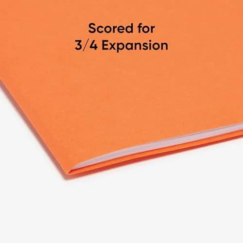 Smead Orange File Folders, Letter Size, 100 per Box | Organize Documents with 1/3-Cut Tabs thumbnail 5