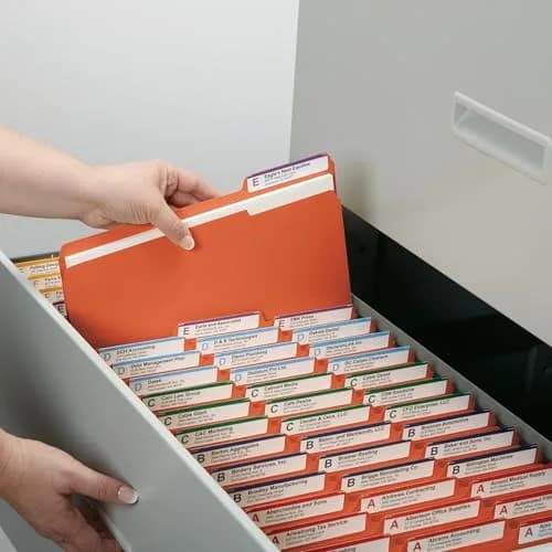 Smead Orange File Folders, Letter Size, 100 per Box | Organize Documents with 1/3-Cut Tabs thumbnail 6