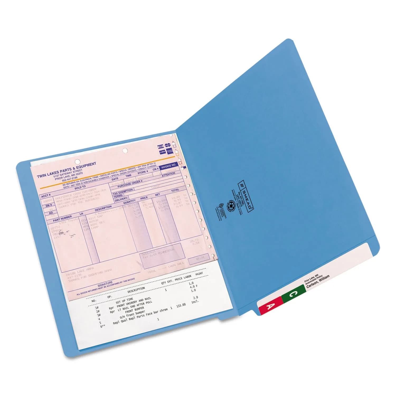 Smead End Tab File Folder, Shelf-Master Reinforced Straight-Cut Tab, Letter Size, Blue, 100 per Box | Industry Standard for Efficient Shelf Filing - view 5