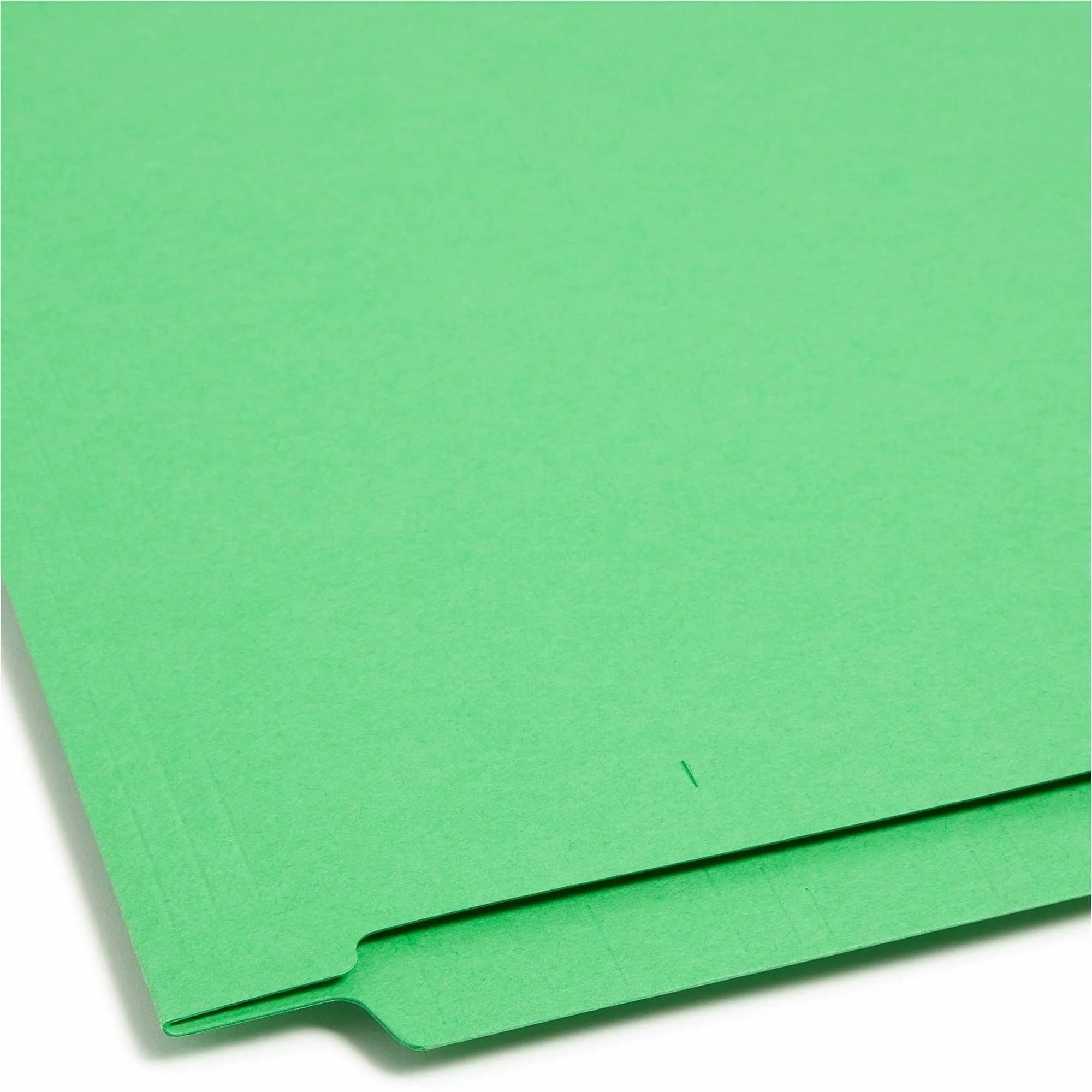 Smead End Tab File Folder, Shelf-Master Reinforced Straight-Cut Tab, Letter Size, Green, 100 per Box (25110) | Durable Filing for Offices - view 5