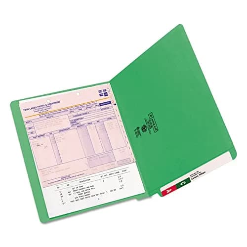Smead End Tab File Folder, Shelf-Master Reinforced Straight-Cut Tab, Letter Size, Green, 100 per Box (25110) | Durable Filing for Offices thumbnail 2