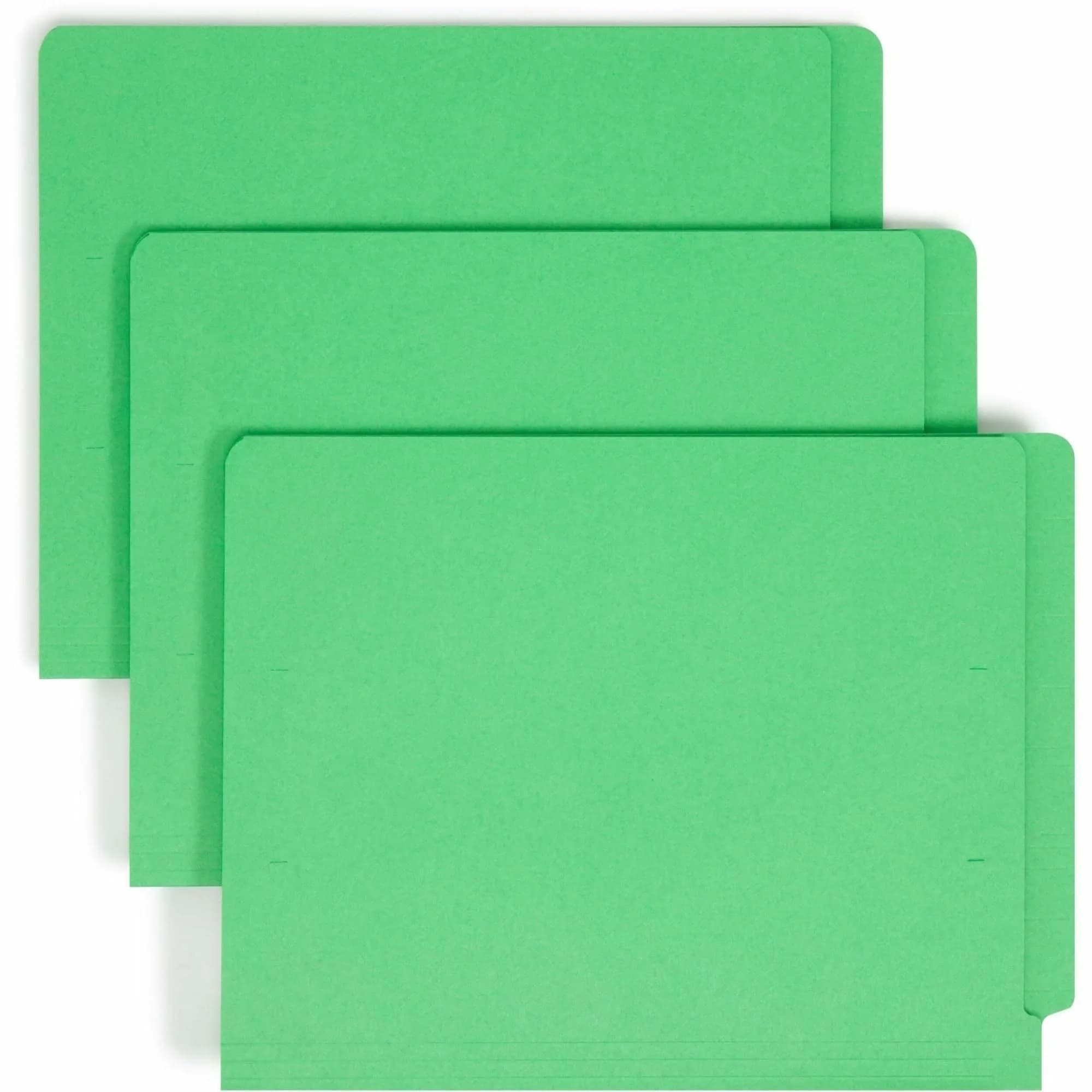 Smead End Tab File Folder, Shelf-Master Reinforced Straight-Cut Tab, Letter Size, Green, 100 per Box (25110) | Durable Filing for Offices - view 4