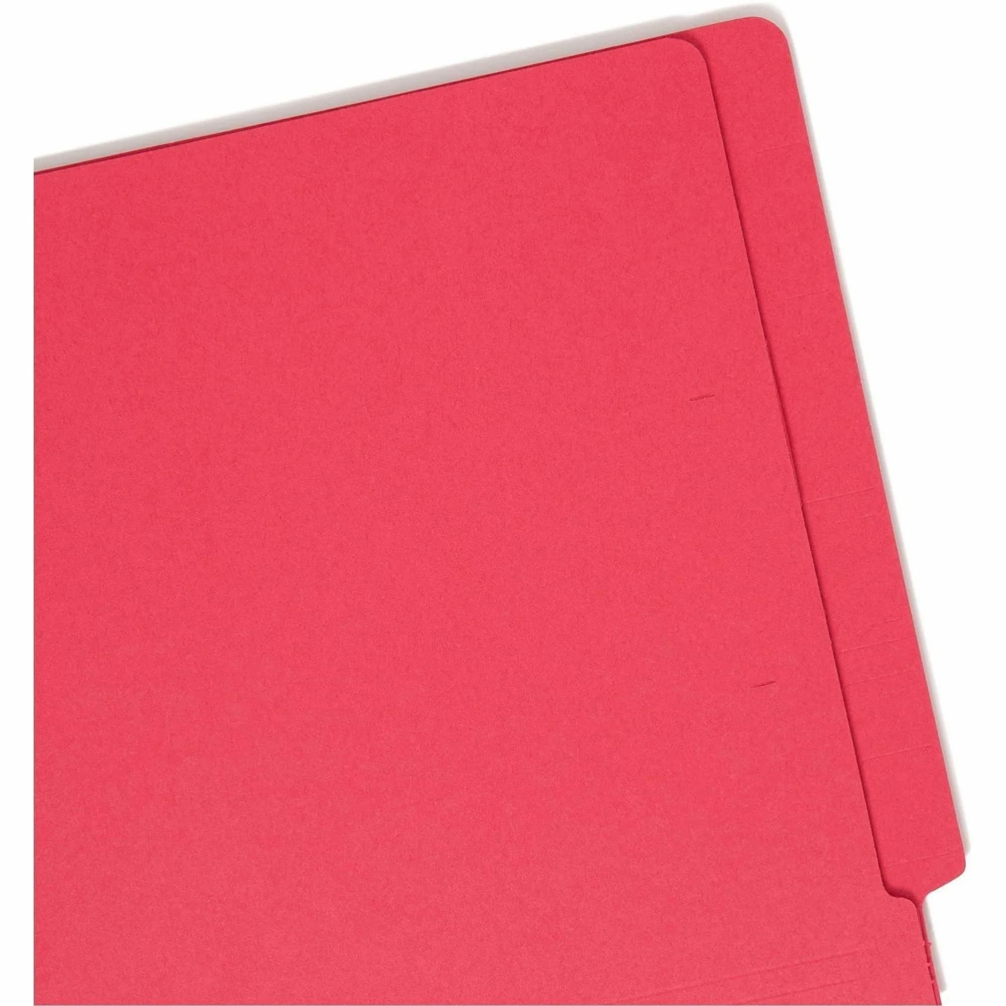 Smead End Tab File Folder, Shelf-Master Reinforced Straight-Cut Tab, Letter Size, Red, 100 Per Box (25710) - view 4