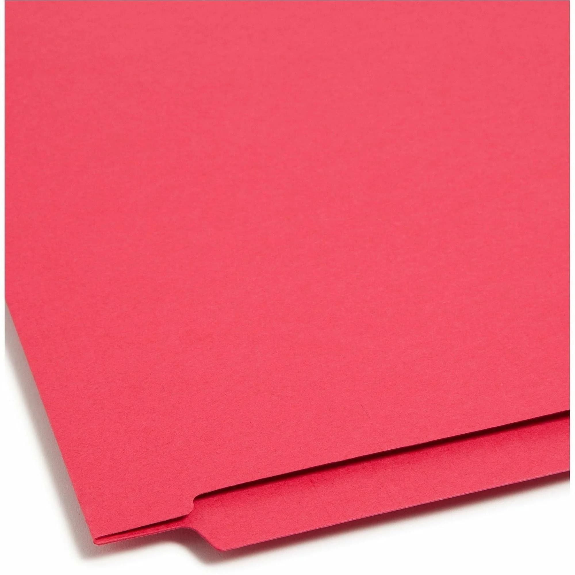Smead End Tab File Folder, Shelf-Master Reinforced Straight-Cut Tab, Letter Size, Red, 100 Per Box | Industry Standard for Efficient Shelf Filing - view 7