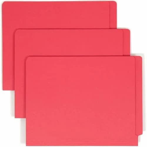 Smead End Tab File Folder, Shelf-Master Reinforced Straight-Cut Tab, Letter Size, Red, 100 Per Box | Industry Standard for Efficient Shelf Filing thumbnail 2