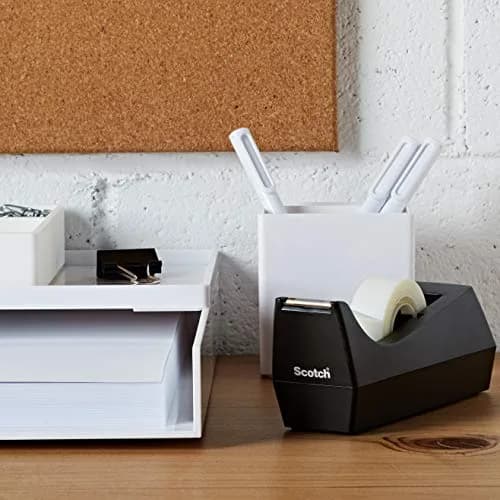 Scotch Classic Desktop Tape Dispenser Black 2.7 in. x 2.7 in. x 6.4 in. | Weighted Base for One-Handed Use thumbnail 2