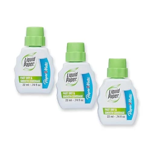 Paper Mate Liquid Paper Correction Fluid White 22 ml (3 Count) | Fast Dry, Smooth Coverage thumbnail 2