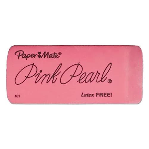 Paper Mate Pink Pearl Erasers, Large, 3 Count | Smudge-Resistant & Latex-Free thumbnail 4