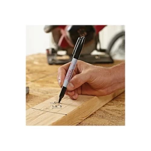 Sharpie Industrial Permanent Markers, Fine Point, Black, Box of 12 | Withstands 500F Heat thumbnail 2