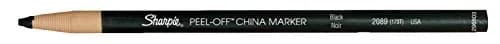Sharpie Peel-Off China Marker Grease Pencils, Black, 12 Count | Writes on Glass, Metal, Plastic thumbnail 3