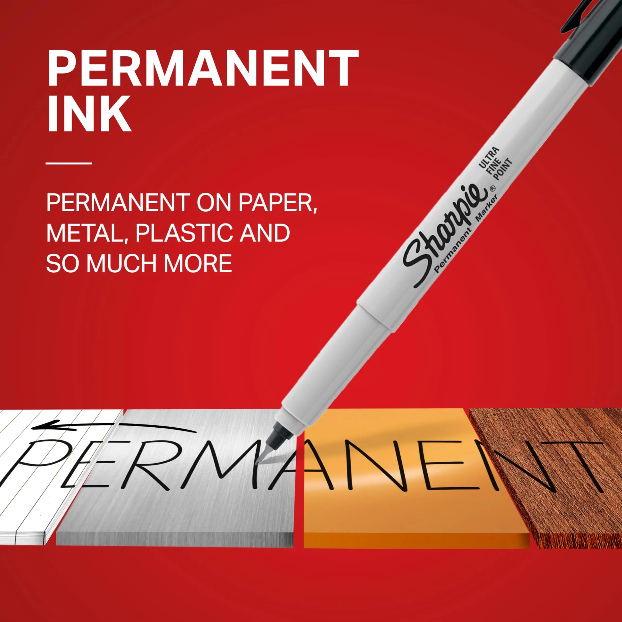 Sharpie Permanent Markers, Ultra Fine Point, Assorted Colors, 12 Count | Fade-Resistant Ink - view 2
