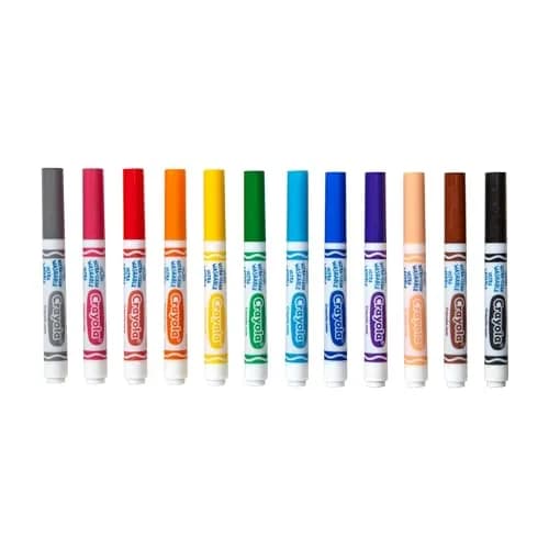 Crayola Ultra Clean Washable Markers, Broad Line, Assorted Colors, 12 Count | Non-Toxic Art Supplies for Kids thumbnail 4