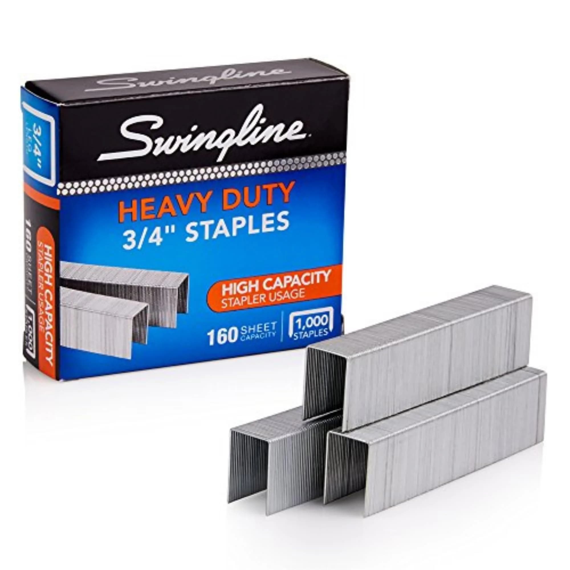Swingline Heavy Duty Staples 3/4" | Secure up to 160 sheets, durable alloy steel, for heavy-duty staplers