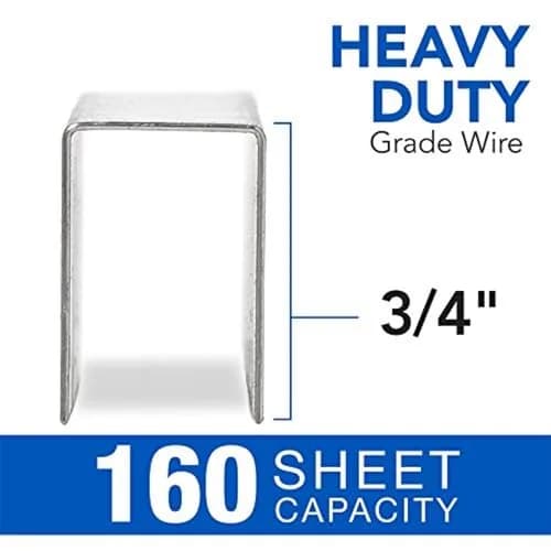 Swingline Heavy Duty Staples 3/4" | Secure up to 160 sheets, durable alloy steel, for heavy-duty staplers thumbnail 3