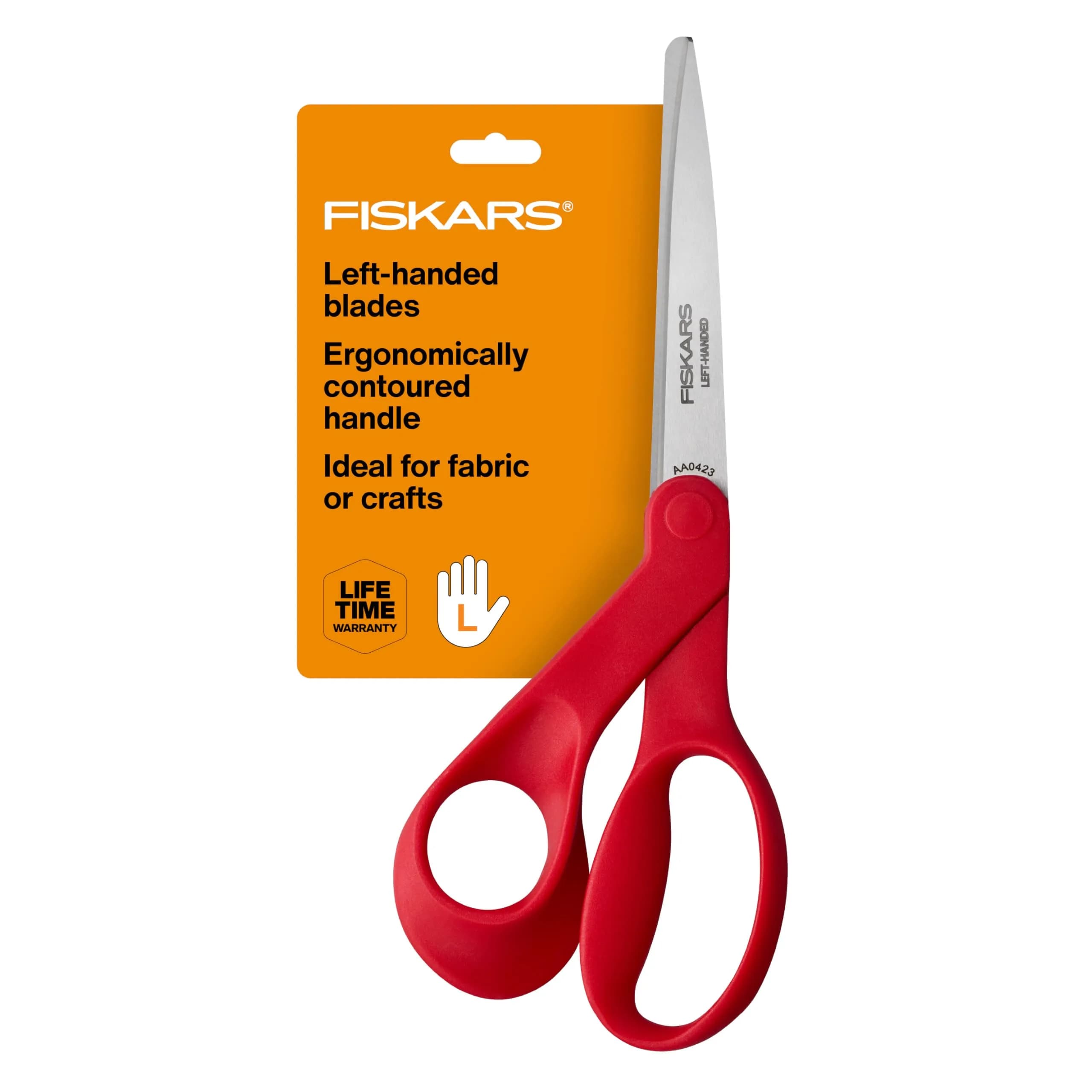 Fiskars Left-Handed Scissors, 20 cm (8") Precision Crafting Shears | Stainless Steel Blades for Fabric, Paper, and Crafts - main product image