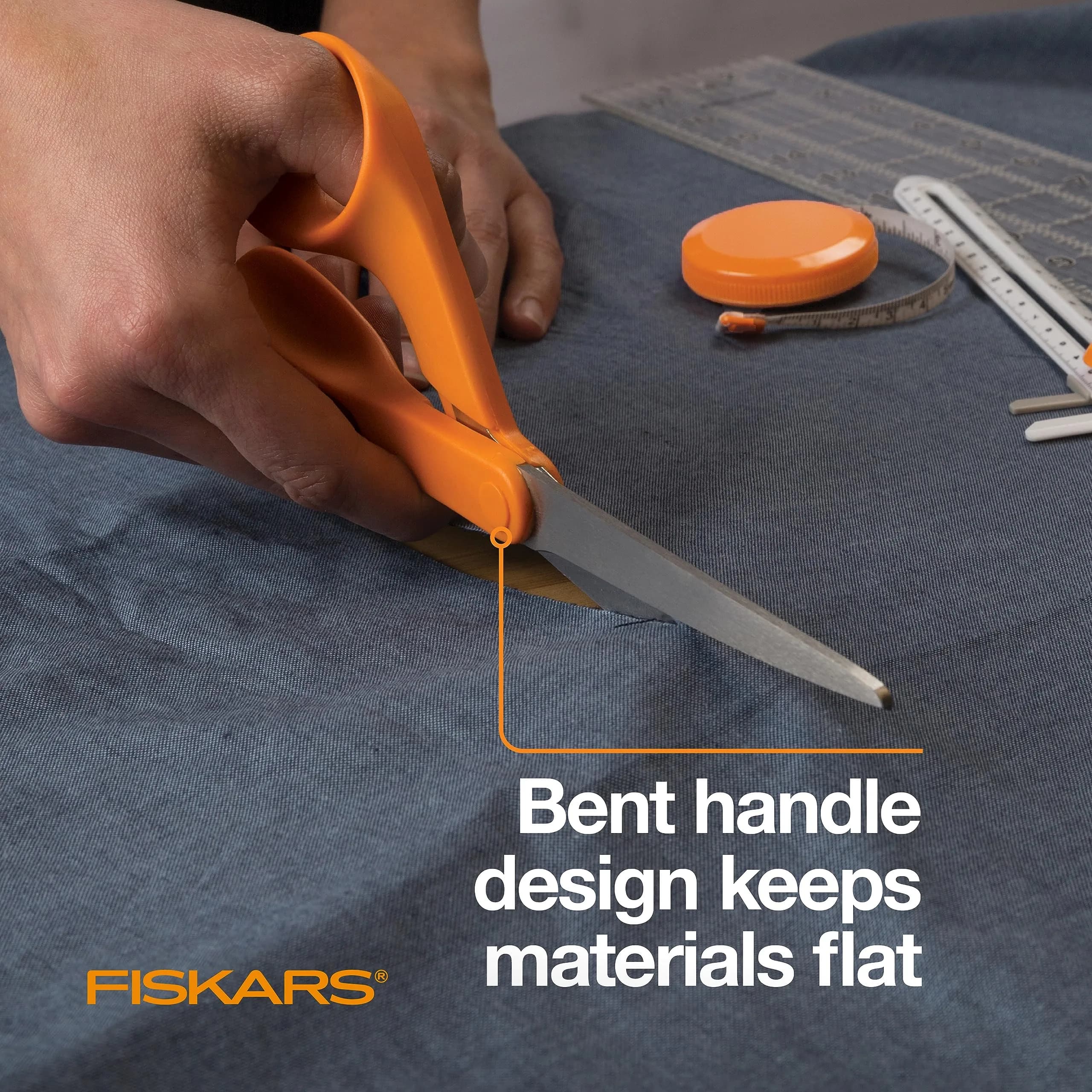 Fiskars Orange-Handled 8-Inch Left-Handed Scissors for Precision Crafting - view 4