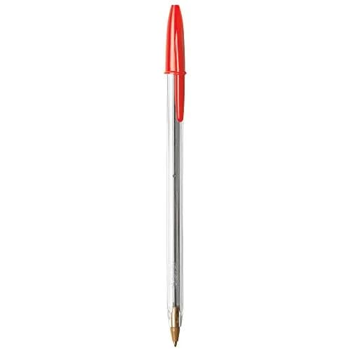 BIC Cristal Xtra Smooth Ballpoint Pen, Medium Point (1.0mm), Red, 10-Count | Smooth Ink Flow thumbnail 2