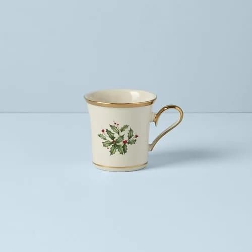Lenox Holiday Mug 10 Ounces | Porcelain Christmas Drinkware with Gold Trim thumbnail 2