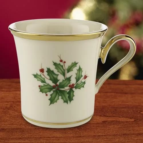 Lenox Holiday Mug 10 Ounces | Porcelain Christmas Drinkware with Gold Trim thumbnail 3
