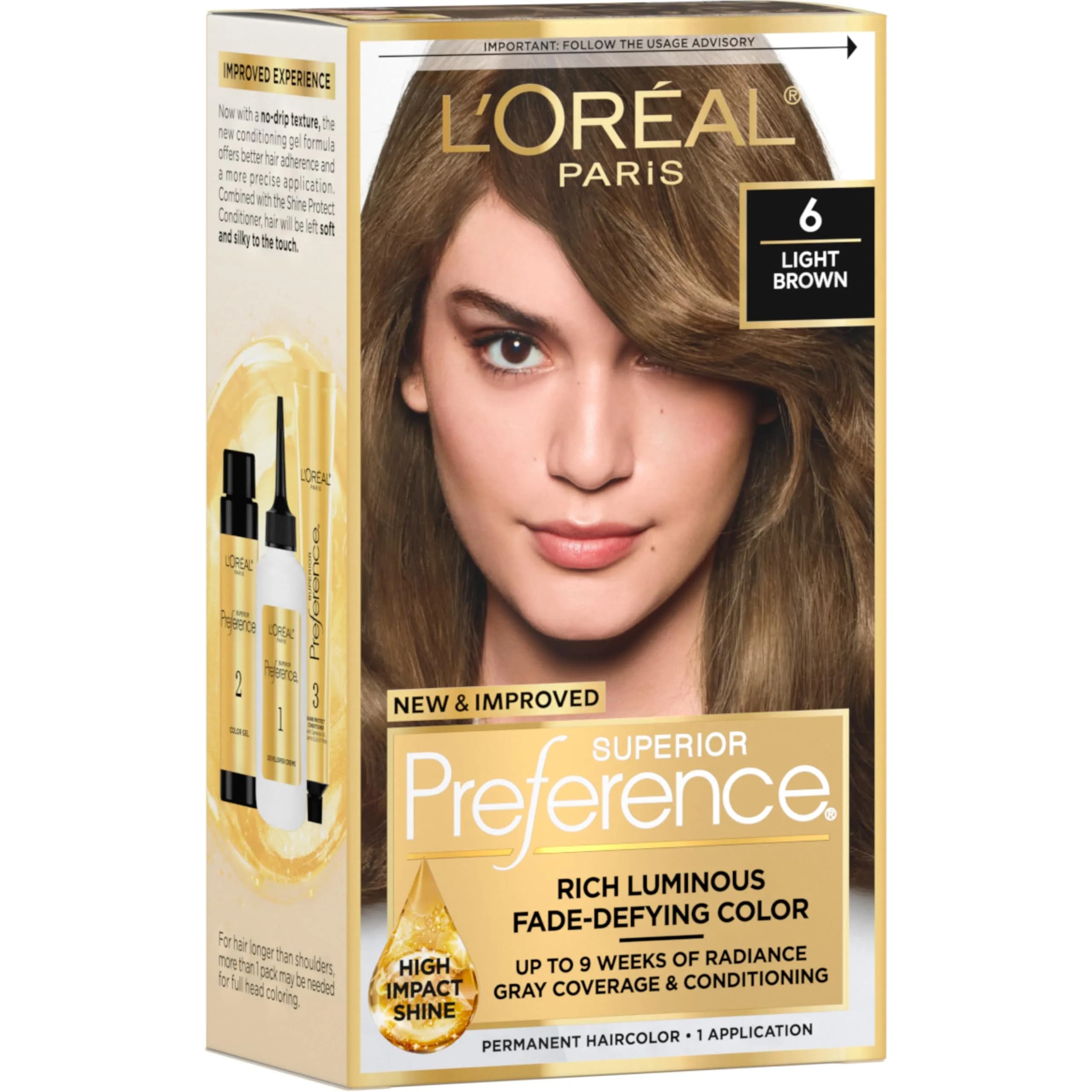 L'Oreal Paris Superior Preference Permanent Hair Color UL61 Ultra Light Ash Brown | Fade-Defying Shine System - main product image