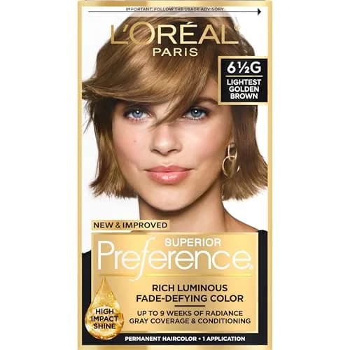 L'Oreal Paris Superior Preference Permanent Hair Color UL61 Ultra Light Ash Brown | Fade-Defying Shine System — Blacks & Browns