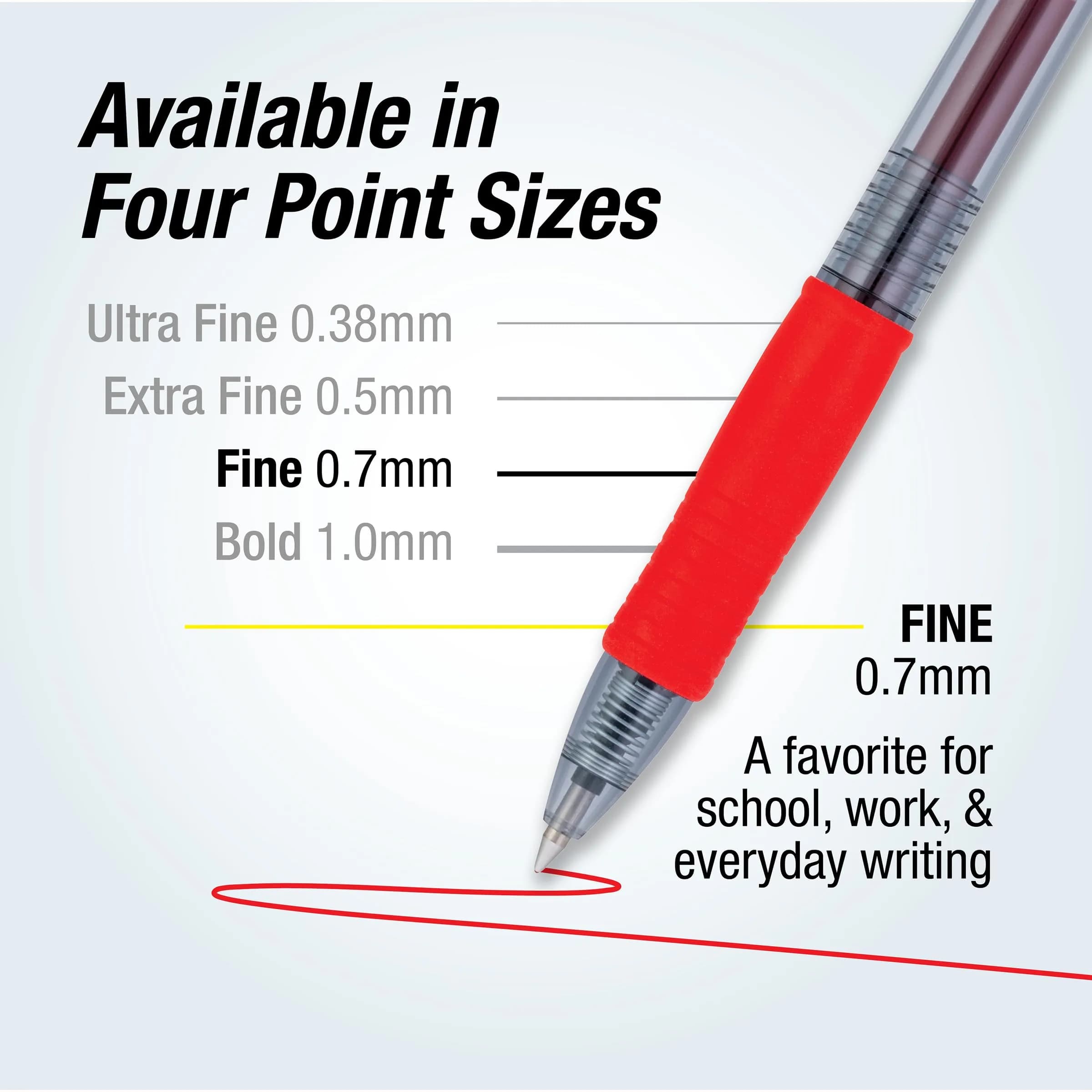 PILOT G2 Premium Retractable Gel Pens - Fine Point, Vivid Red Ink, 24 Count | Smooth Writing for Notes & Assignments - view 5