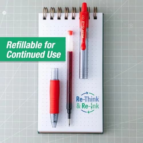 Pilot G2 Premium Gel Roller Pens Fine Point 0.7 mm Red Pack of 12 | Smooth Ink Flow Writing Instrument thumbnail 6