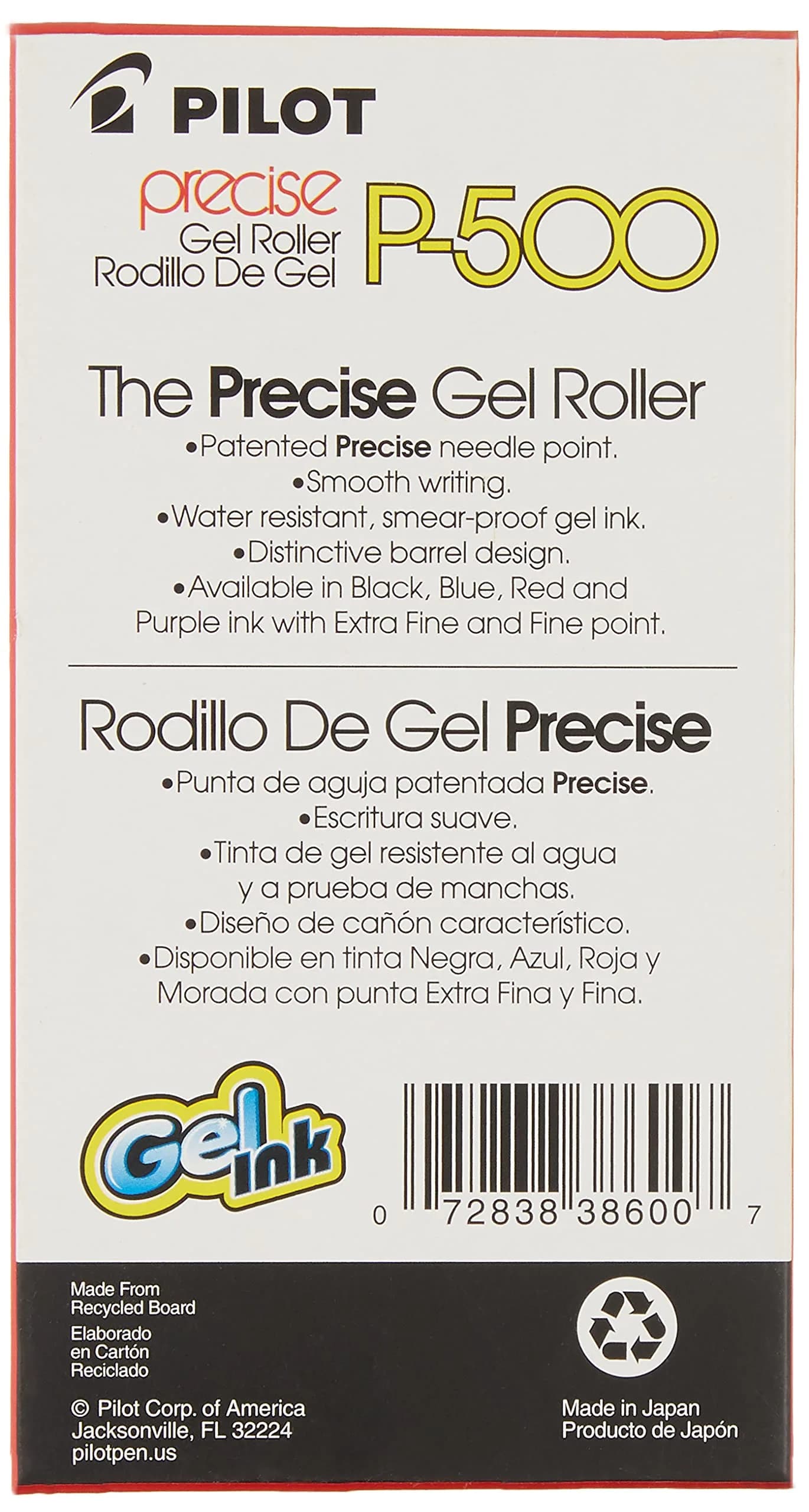 PILOT Precise P-700 Gel Ink Rolling Ball Pens, Extra Fine 0.5mm Black Ink, 12 Count | Smooth Writing & Smudge-Proof - view 5