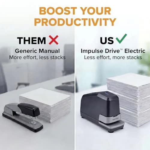 Bostitch Office Impulse Heavy Duty Electric Stapler Value Pack 2.5 lb (1.13 kg) | Staples up to 45 Sheets thumbnail 7
