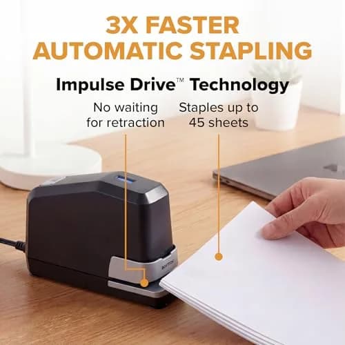 Bostitch Office Impulse Heavy Duty Electric Stapler Value Pack 2.5 lb (1.13 kg) | Staples up to 45 Sheets thumbnail 2