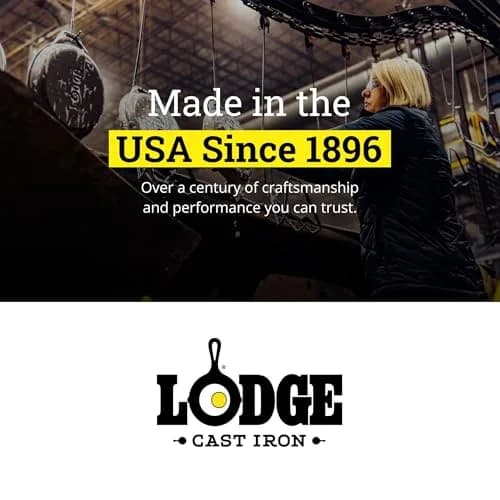 Lodge Seasoned Cast Iron Skillet 13.25 Inches (33.65 cm) | Heavy-Duty, Non-Stick, Oven-Safe Cookware thumbnail 9
