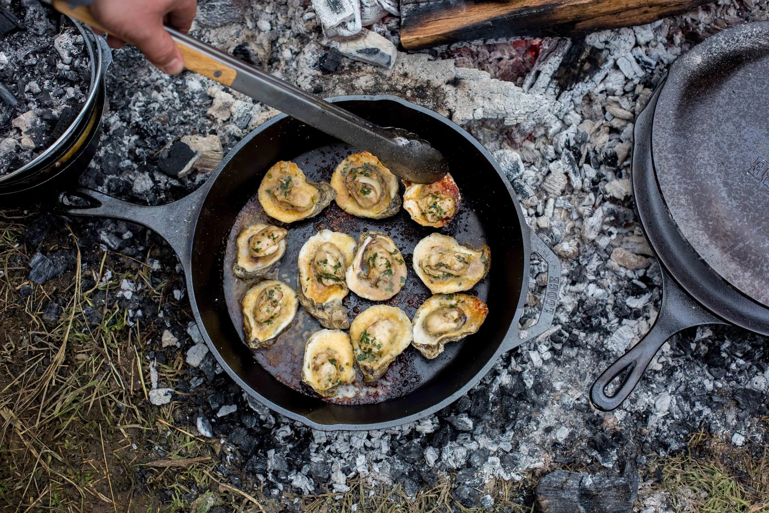 Lodge Seasoned Cast Iron Skillet 13.25 Inches (33.65 cm) | Heavy-Duty, Non-Stick, Oven-Safe Cookware - view 2