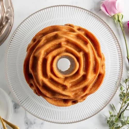 Nordic Ware Rose Cast Aluminum Bundt Pan | 10-Cup Capacity, Even Baking, Nonstick, Made in USA thumbnail 8