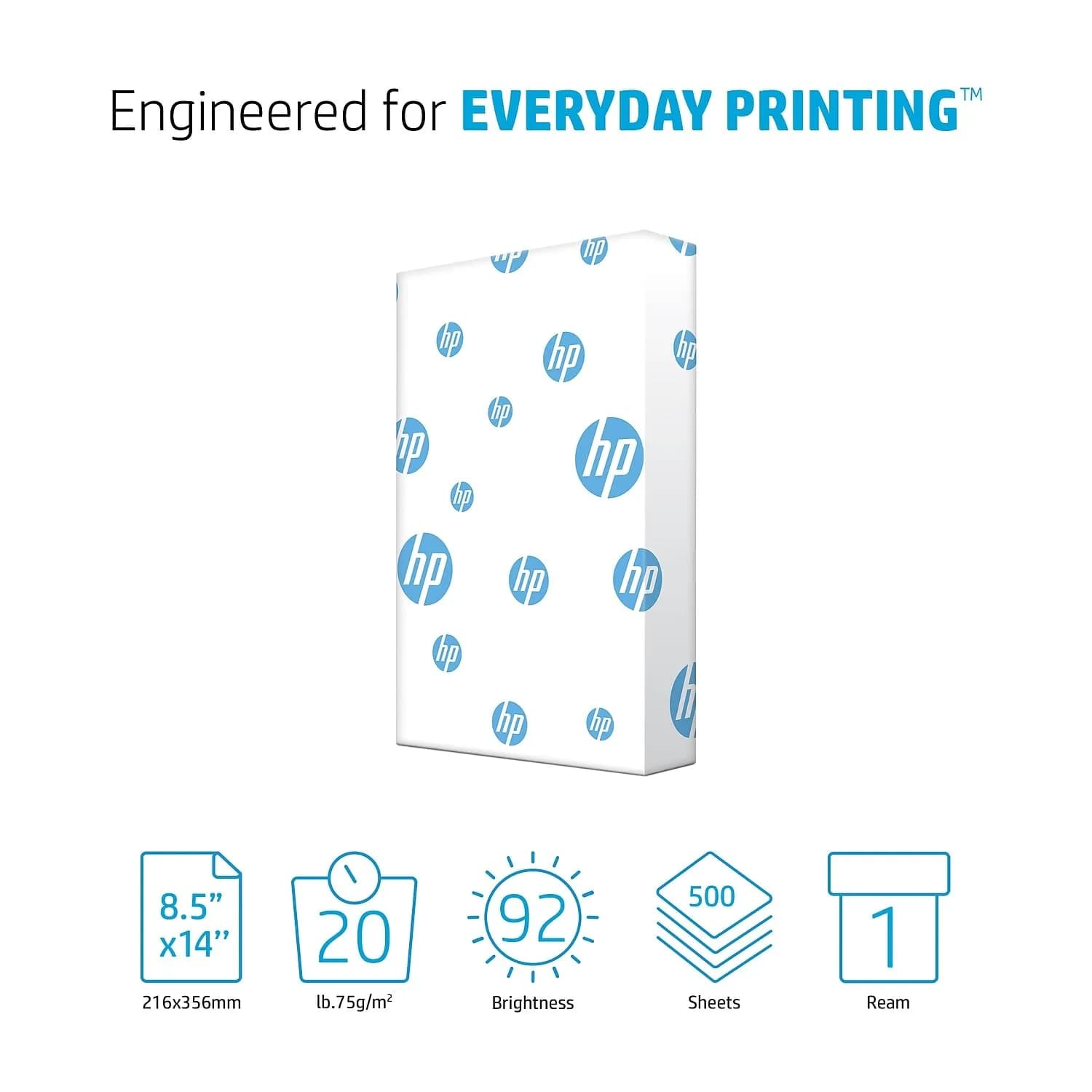 HP Papers Office 20 lb Legal Paper 21.6 x 35.6 cm (8.5 x 14 inches) 500 Sheets | FSC Certified, 92 Bright - view 2