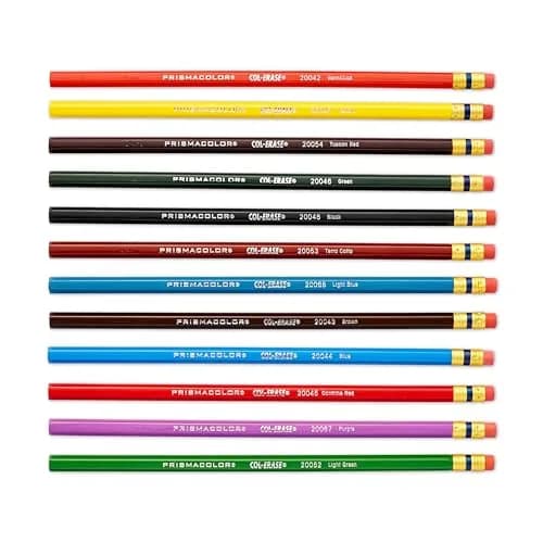 Prismacolor Col-Erase Erasable Colored Pencils, Assorted Colors, 12 Count thumbnail 3