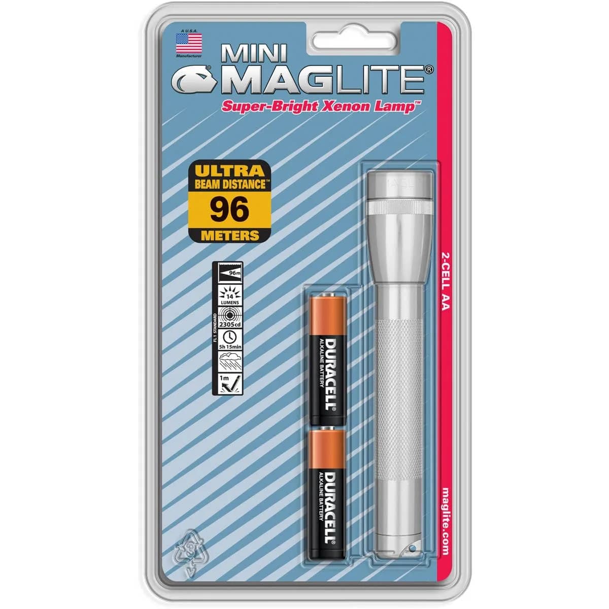 MagLite Mini Incandescent 2-Cell AA Flashlight Combo, Black | 14 Lumens, 6-Hour Runtime - view 2