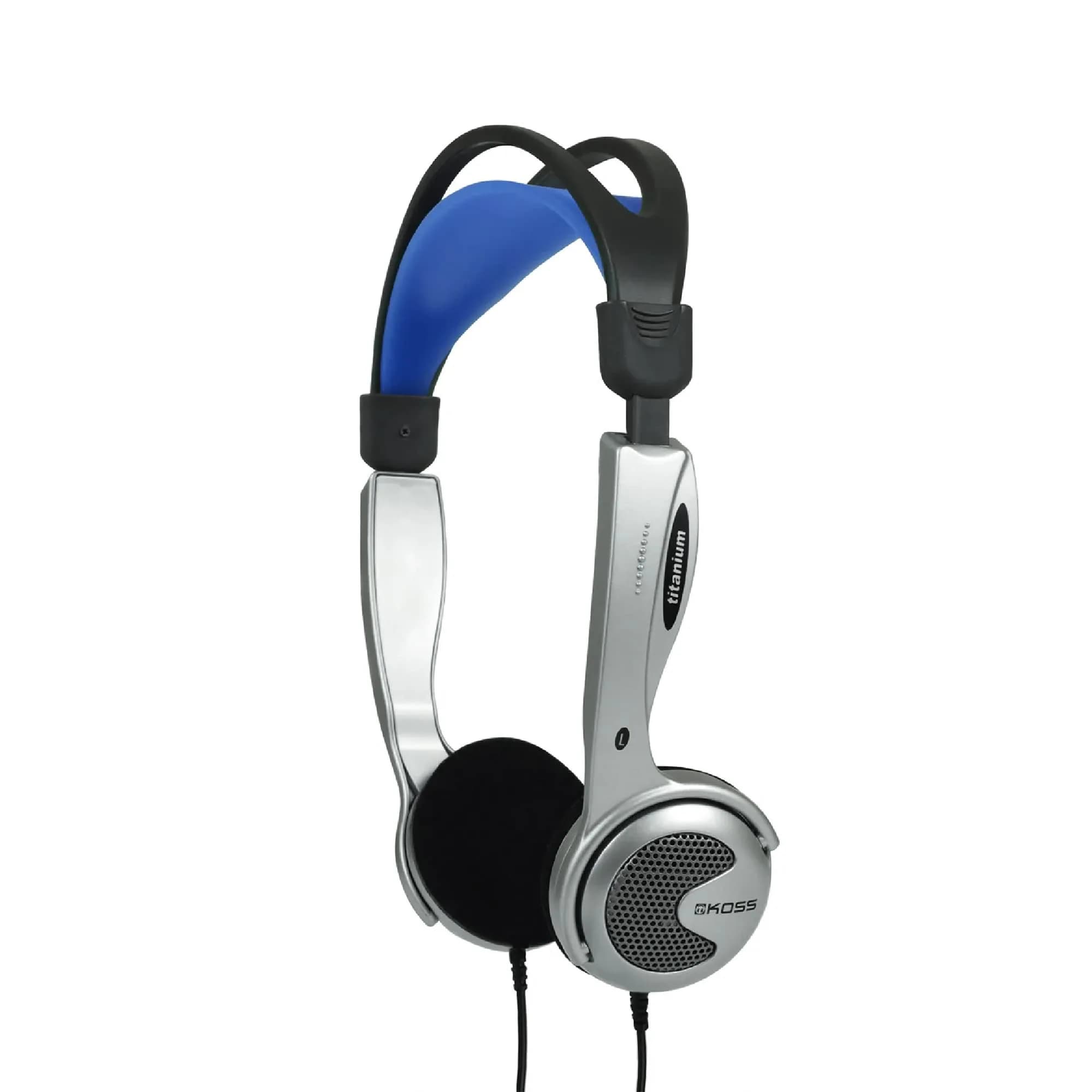 Koss KTXPro1 Titanium On-Ear Headphones, Silver, 60 Ohm | Classic Sound with Inline Volume Control - main product image